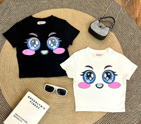 Anime Print Crop Top
